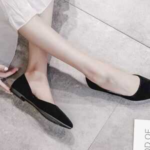Black Pointed Toe Women's Flats